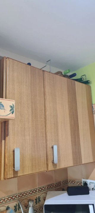 Muebles altos cocina Ikea madera y metal