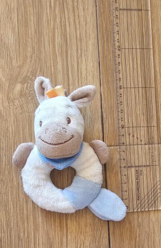 Peluche Tortuga Suave Celeste y Gris
