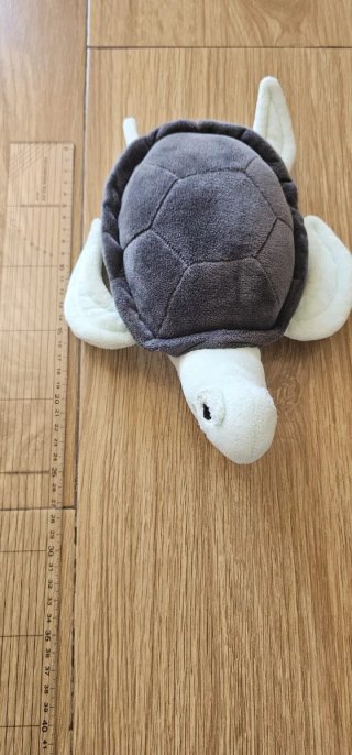 Peluche Tortuga Suave Celeste y Gris