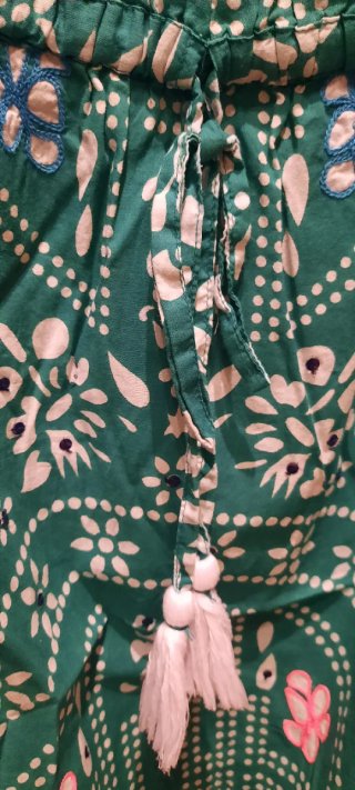 Vestido verde estampado talla única