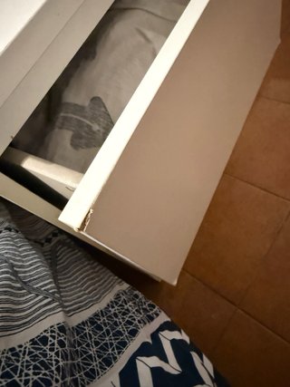 2 Mesitas de Noche Beige/Blanco