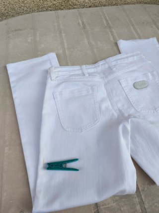 Pantalones Replay Blancos