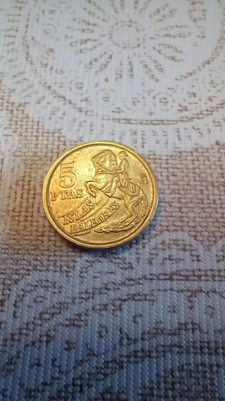 2 Monedas 5 Pesetas España 1997, errores acuñación