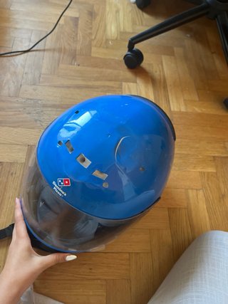 Casco de moto azul precio negonegociable