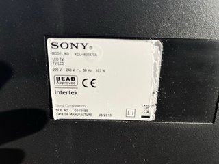 Televisor Sony 46 Negro y Plata