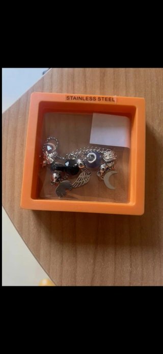 Bracciale con charm acciaio inox