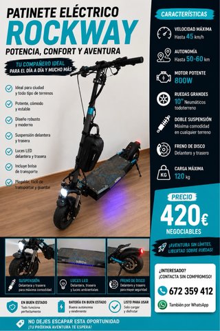 Patinete Eléctrico Rockway 800W