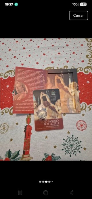 San Marino 2010 Sandro Botticelli 2 Euro Conmemora