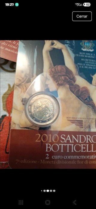 San Marino 2010 Sandro Botticelli 2 Euro Conmemora