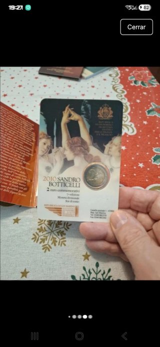 San Marino 2010 Sandro Botticelli 2 Euro Conmemora
