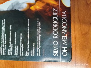 Vinilo Silvio Rodríguez - Oh Melancolia