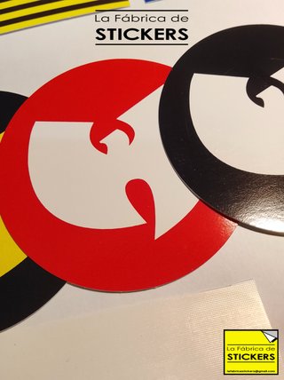 Pegatina 15cm WU TANG CLAN+letras vinilo de corte