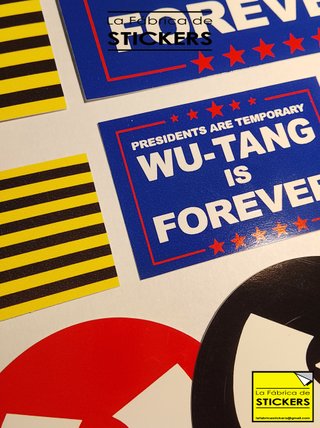 Pegatina 15cm WU TANG CLAN+letras vinilo de corte