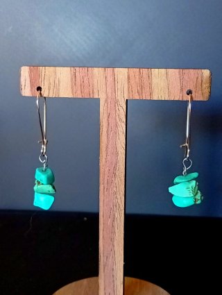 Pendientes Piedras Naturales Turquesa