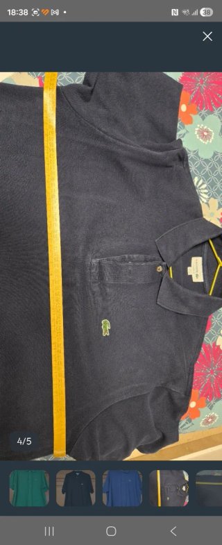 Polo Lacoste Negro y morado