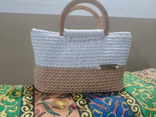 Borsa fatta a mano in fettuccia lycra