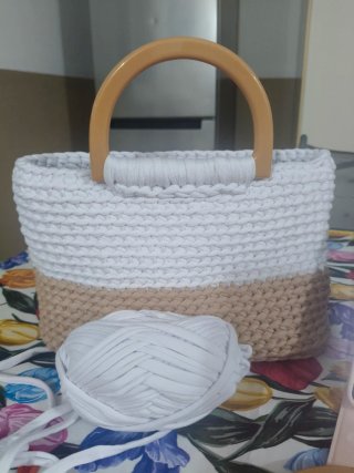 Borsa fatta a mano in fettuccia lycra