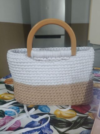Borsa fatta a mano in fettuccia lycra