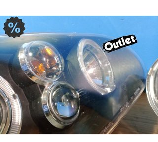 FE FAROS VOLKSWAGEN VW GOLF 4 OJOS ANGEL LED LOOK R32 FONDO
