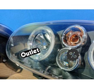 FE FAROS VOLKSWAGEN VW GOLF 4 OJOS ANGEL LED LOOK R32 FONDO