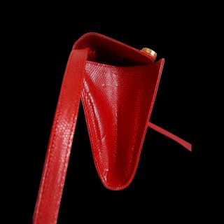Bolso Gucci Piel Lagarto Rojo Vintage