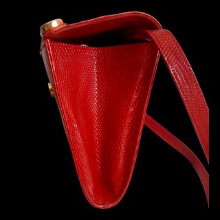 Bolso Gucci Piel Lagarto Rojo Vintage