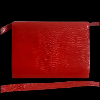 Bolso Gucci Piel Lagarto Rojo Vintage