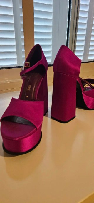 Zapatos tacón Zara plataforma talla 41