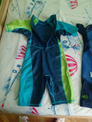 Buzo niño 6 años azul y verde