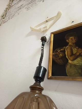 Lámpara Vintage Cristal y Metal