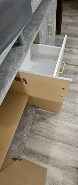 Estantería y aparador modular gris