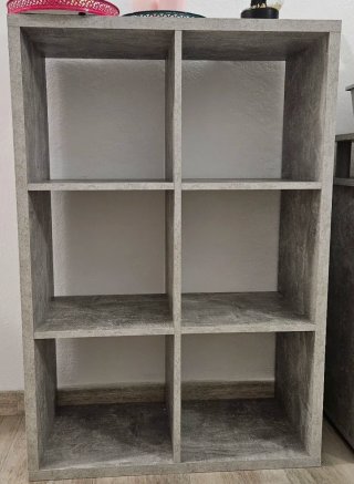 Estantería y aparador modular gris