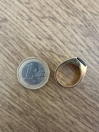 Anillo Cartier Tank 18k Oro y Piedra Roja