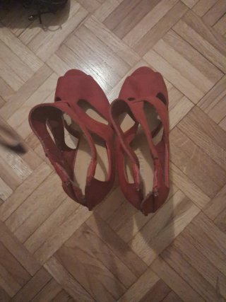 Zapatos de tacón rojos mujer