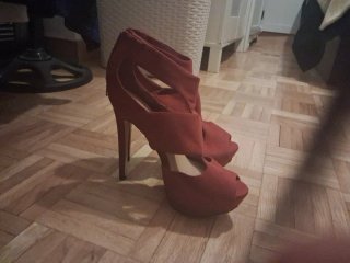 Zapatos de tacón rojos mujer
