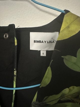 Vestido Bimba y Lola Negro con Estampado Cisnes