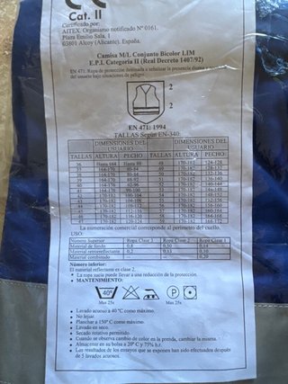 2 camisas Manga Larga y polo Alta Visibilidad