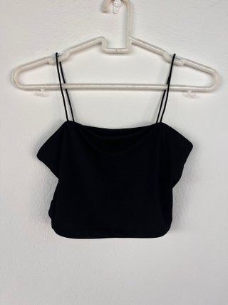Crop top negro Shein tirantes finos