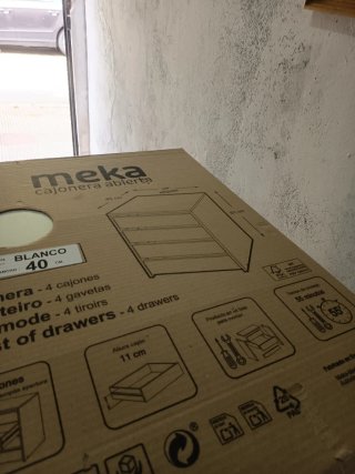 Cajonera Meka K714 Blanca 4 Cajones