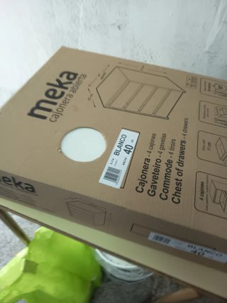 Cajonera Meka K714 Blanca 4 Cajones