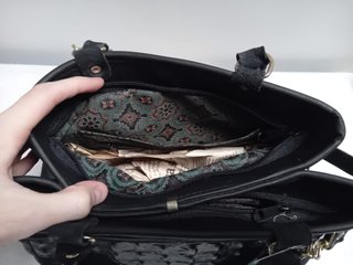 Bolso vintage mano negro Okay Sac