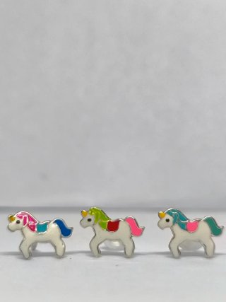 Pendientes de unicornio esmaltados