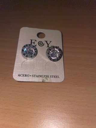 Pendientes Acero Inoxidable con Circonita