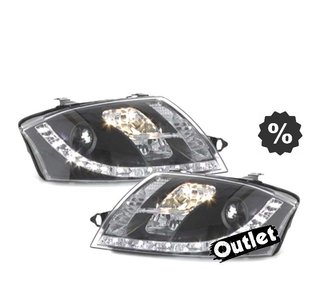 FE FAROS AUDI TT 98-05 LUZ DIURNA REAL LED FONDO NEGRO R1459