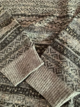 Maglione Rodes Uomo Scollo a V Fantasia Grigio