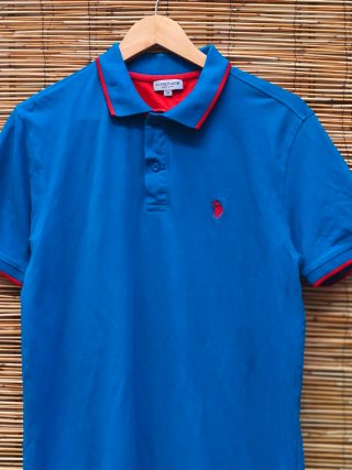 Polo U.S. Polo Assn. azul y rojo Talla M
