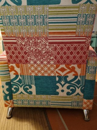 Butaca de tela patchwork