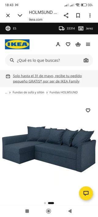 Funda Sofá Cama Esquina IKEA HOLMSUND