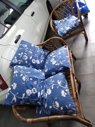 Sillones de jardín de bambú y ratán