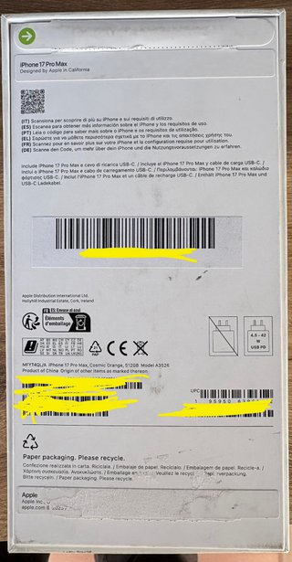 iPhone 17 Pro Max 512GB Naranja (Nuevo)